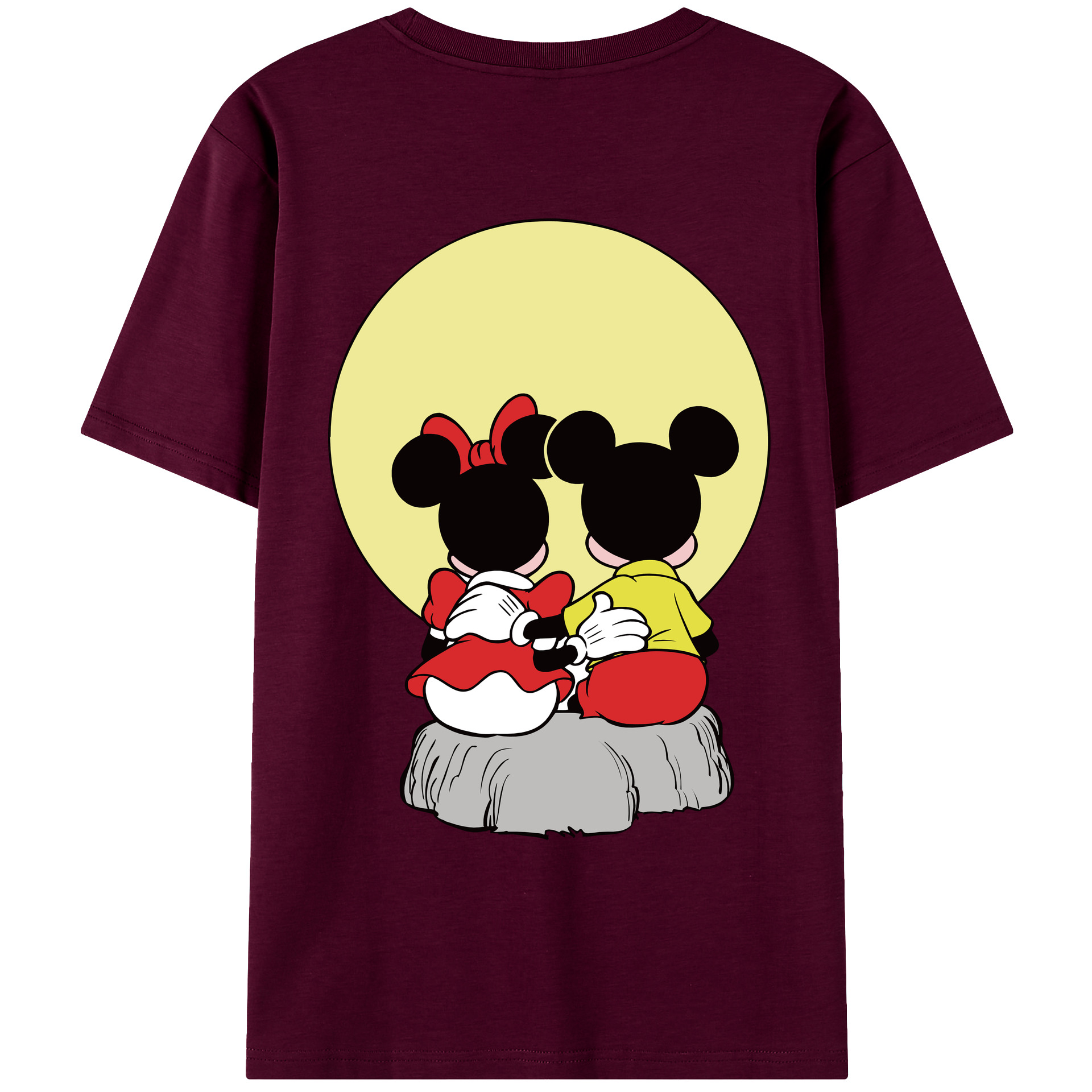 （画像用） ミッキーマウス Mickey Mouse レディース半袖Tシャツ(バックプリント)